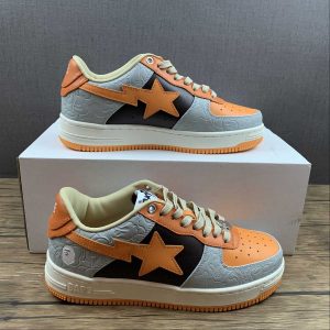 A Bathing Ape Bape Sta Low Grey Orange