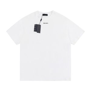 Camiseta oversized blanca Prada