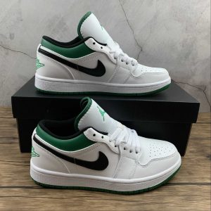 Nike Air Jordan 1 Low White Lucky Green Black