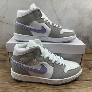 Nike Air Jordan 1 Mid Womens Grey Blue