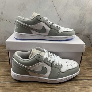 Nike Air Jordan 1 Low Womens White Grey