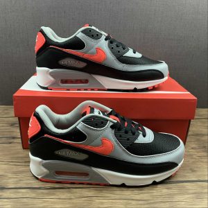 Nike Air Max 90 Black Radiant Red Wolf Grey