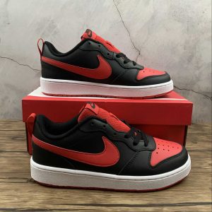 Nike Court Borough Low 2 Black University Red (GS)