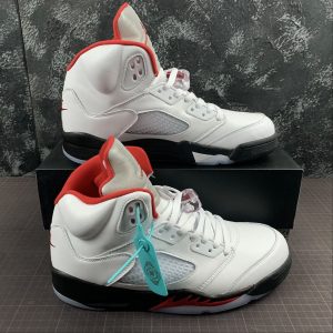 Nike Air Jordan 5 "Fire Red 3M Silver Tongue"