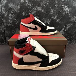 Nike Air Jordan 1 High OG TS Sail Black Red