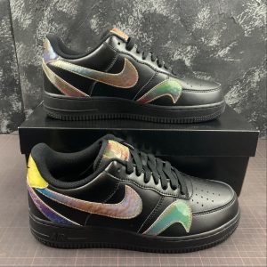 Nike Air Force 1 Black Reflective Silver