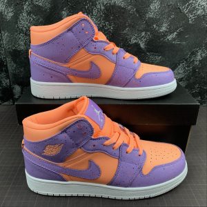Nike Air Jordan 1 Mid SE "Girls Youth in Orange"