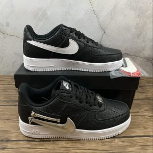 Nike Air Force 1 Zipper Swoosh Black