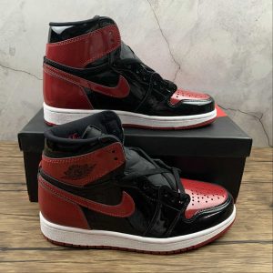 Nike Air Jordan 1 Mid Bred Patent Leather