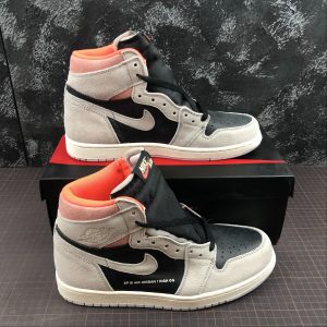 Nike Air Jordan 1 Retro High Neutral Grey Hyper Crimson