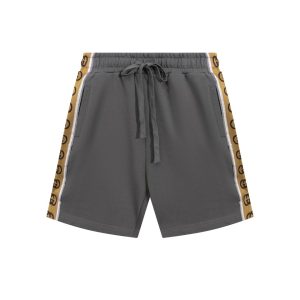 Pantalón corto gris Gucci ribete GG