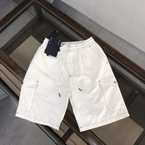 Pantalón corto blanco Prada "Backstitch"