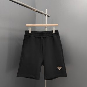 Pantalón corto negro Prada Milano bordado
