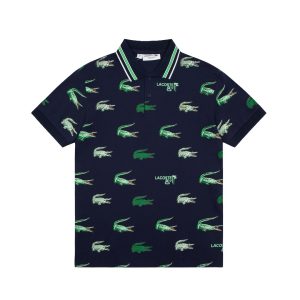 Polo negro Lacoste "All Over"