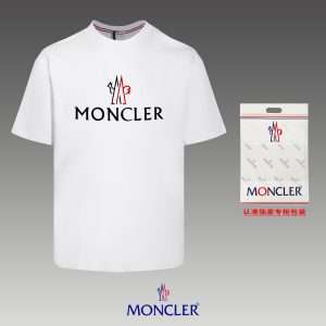 Camiseta Moncler blanca "Half Logo"