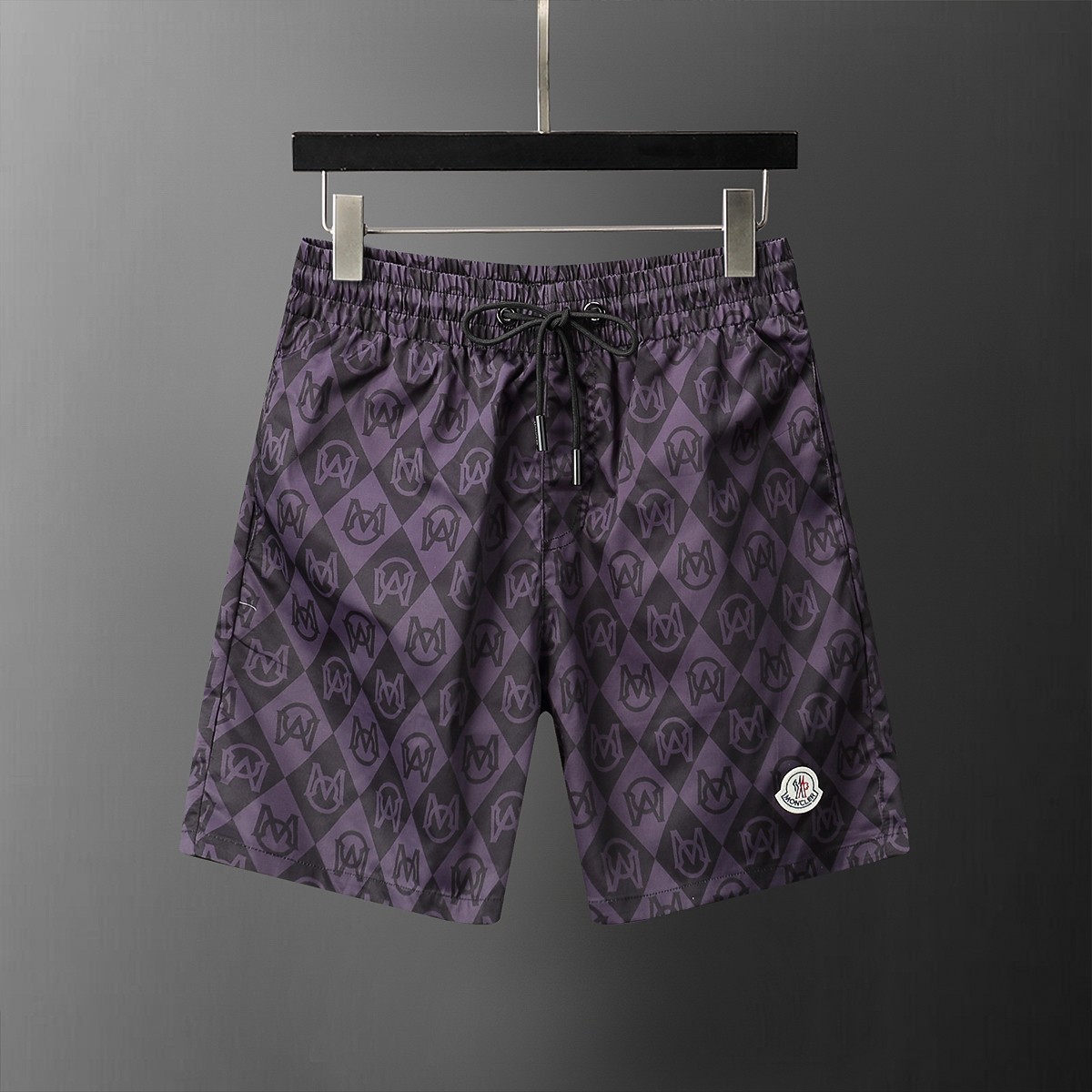 Pantalón corto negro Moncer "Monogram Logo"