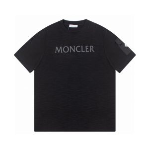 Camiseta negra Moncler "Print Logo"