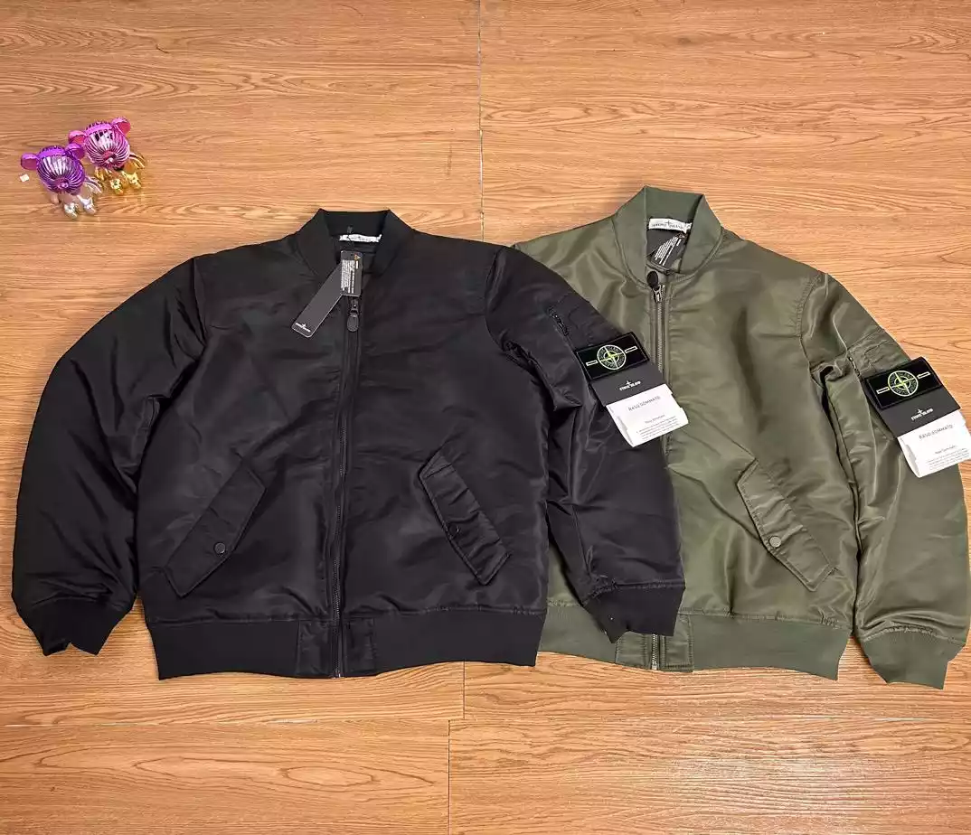 Chaqueta bomber Stone Island negro/marrón - Imagen 2