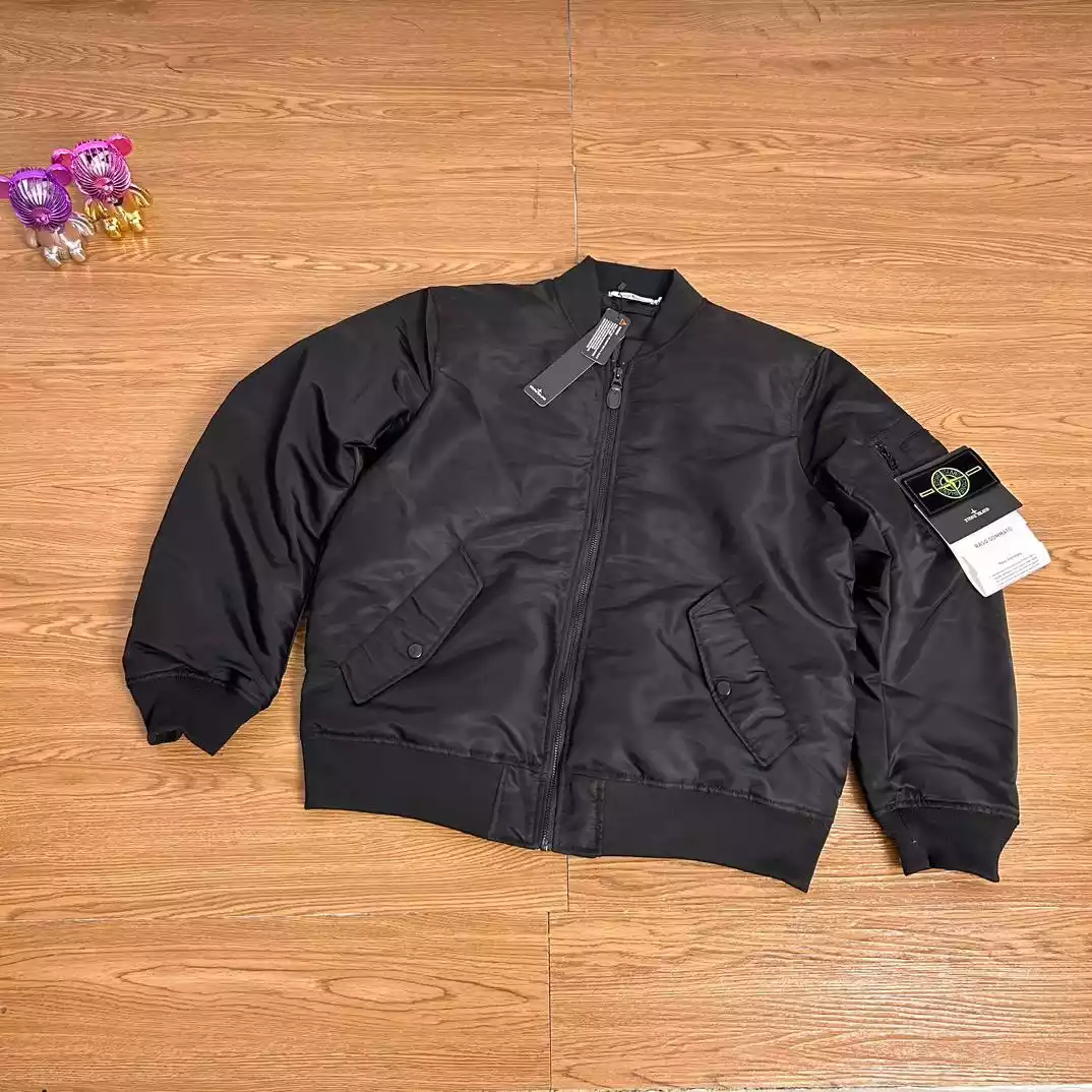 Chaqueta bomber Stone Island negro/marrón - Imagen 3