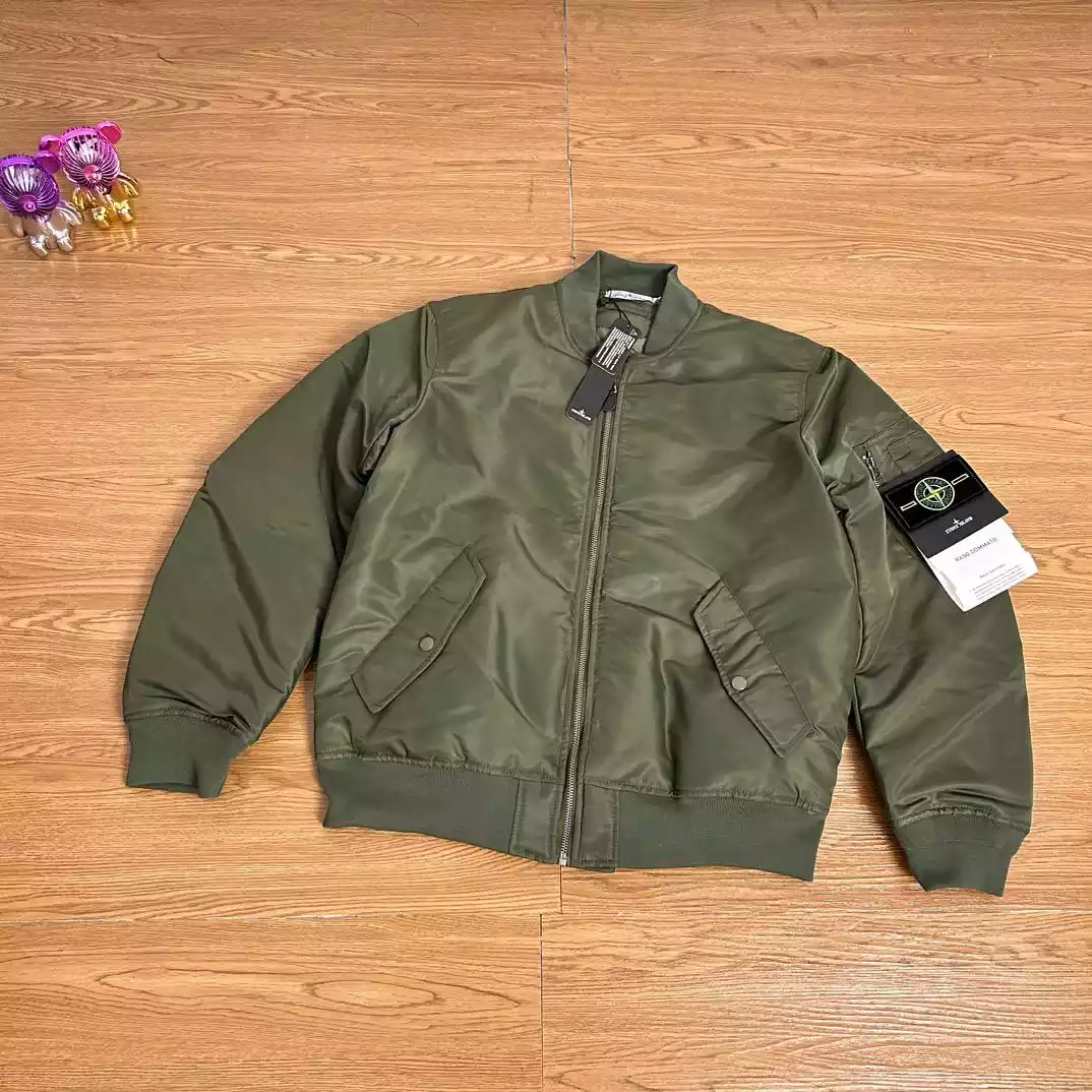 Chaqueta bomber Stone Island negro/marrón - Imagen 4