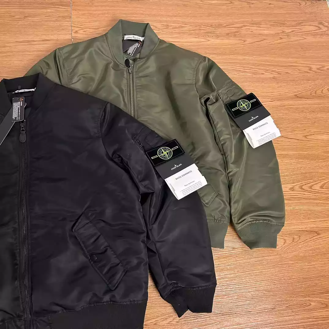 Chaqueta bomber Stone Island negro/marrón - Imagen 6