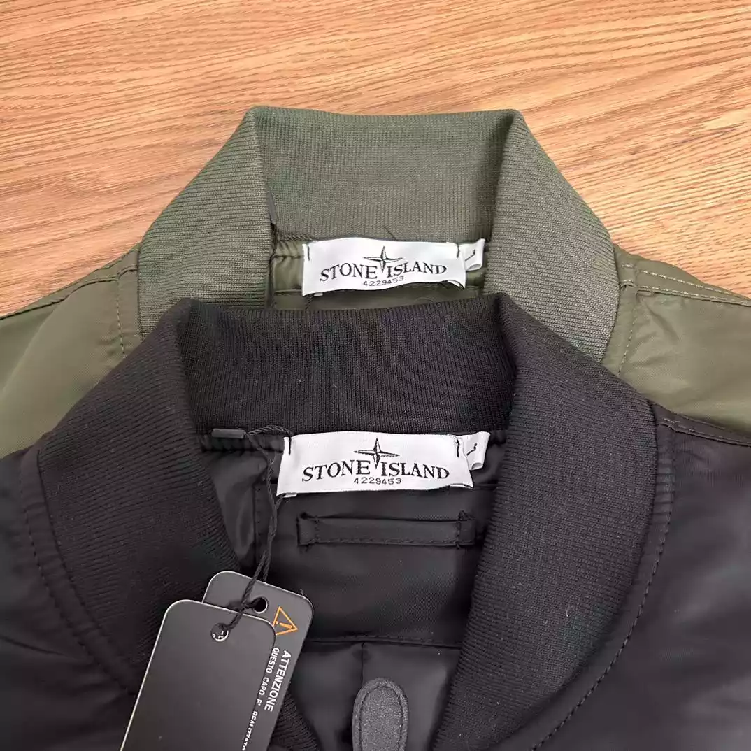 Chaqueta bomber Stone Island negro/marrón - Imagen 7
