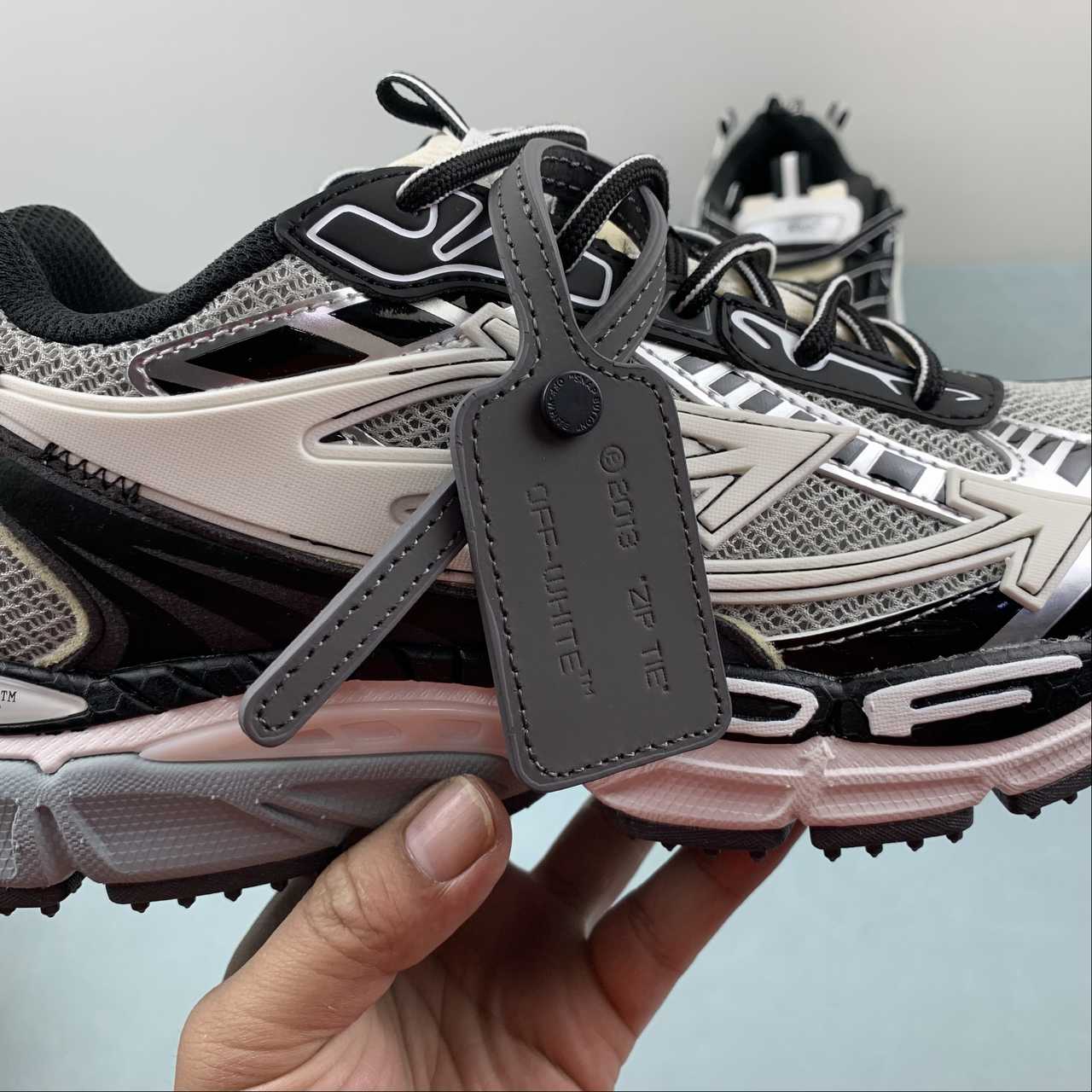 OFF-WHITE "Be Right Back" negro/gris - Imagen 6