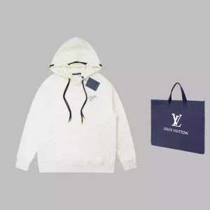 Sudadera con capucha blanca Louis Vuitton