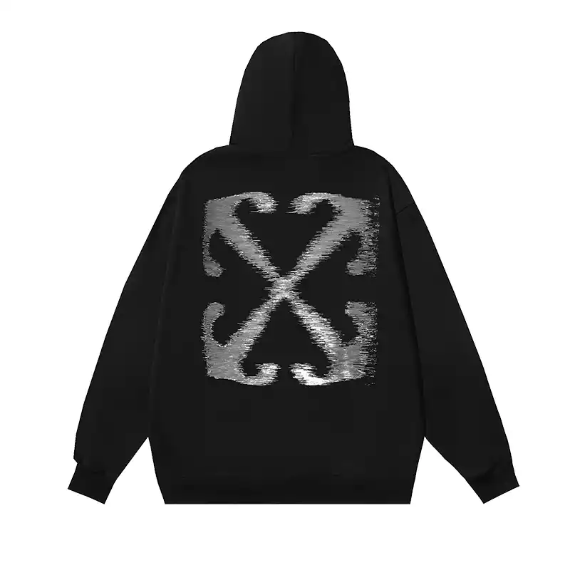 Sudadera con capucha Off White blanco/negro - Imagen 3