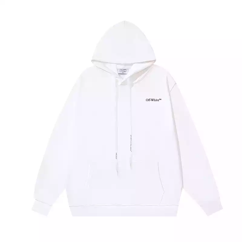 Sudadera con capucha Off White blanco/negro - Imagen 4