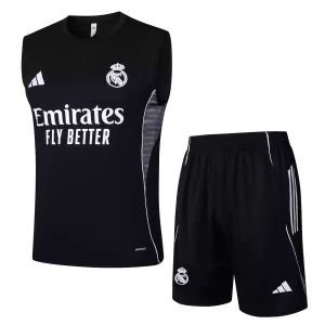 Conjunto corto tirante Real Madrid CF negro