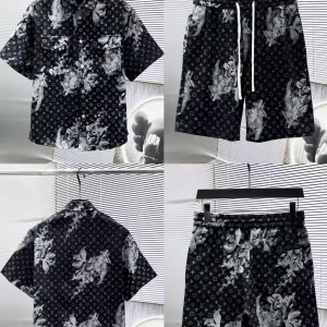 Conjunto corto Louis Vuitton negro/blanco