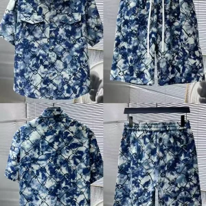 Conjunto corto Louis Vuitton azul/blanco