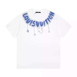 Camiseta Louis Vuitton Logo azul collar