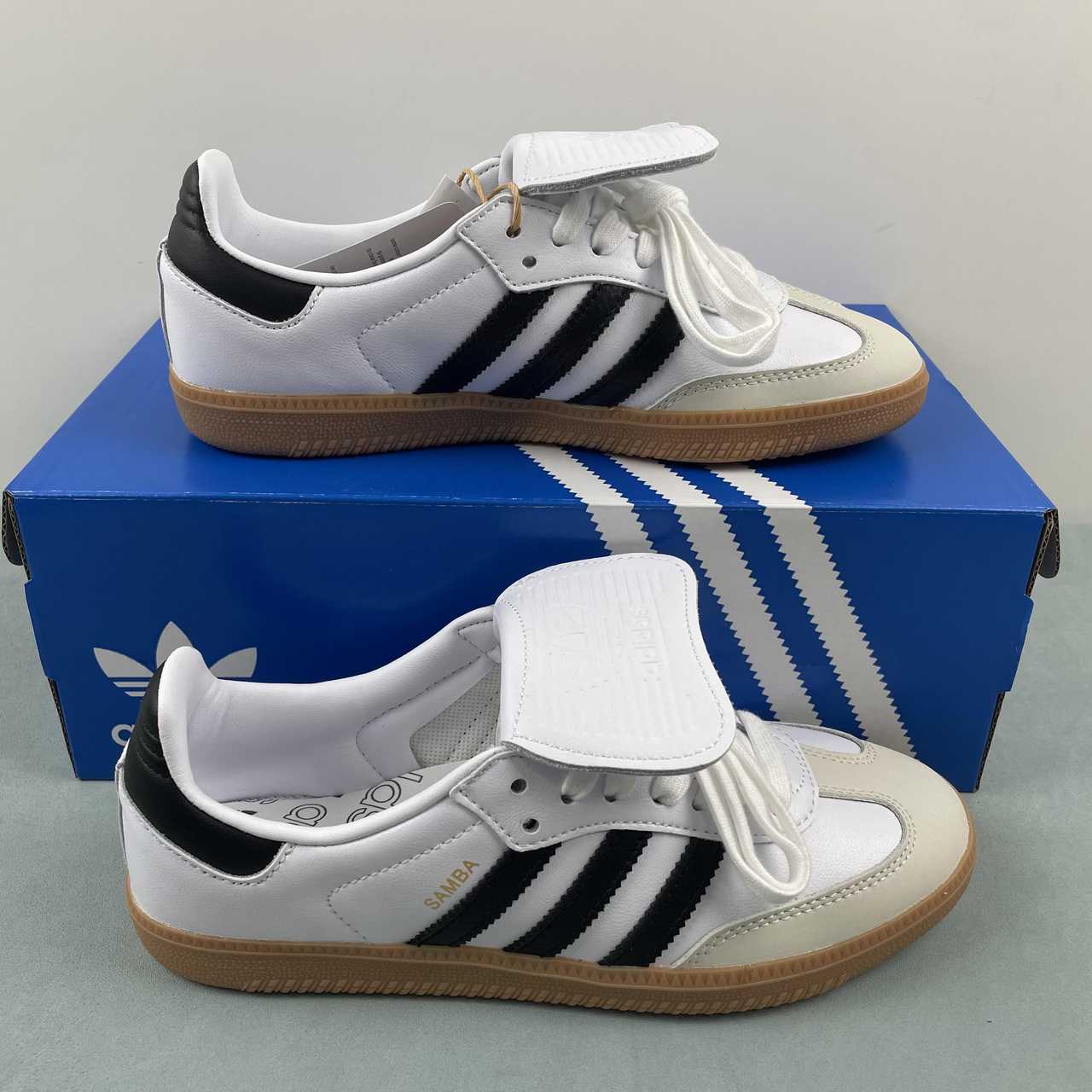 Adidas Samba Blanco lengüeta larga talla 37,5 (ENVÍO 72 HORAS)