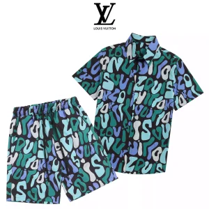 Conjunto corto Louis Vuitton Letras colores