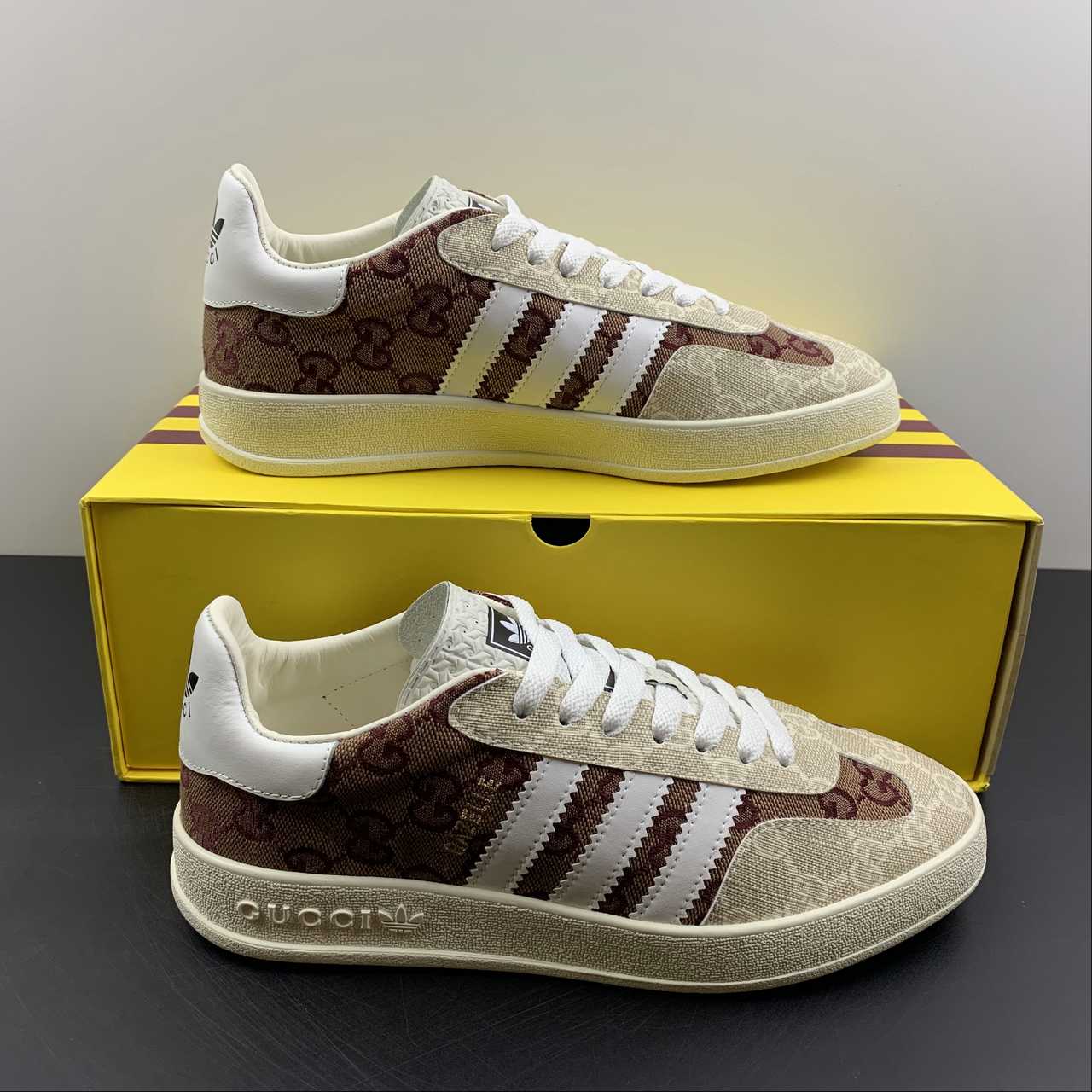Adidas X Gucci Gazelle Bicolor beige