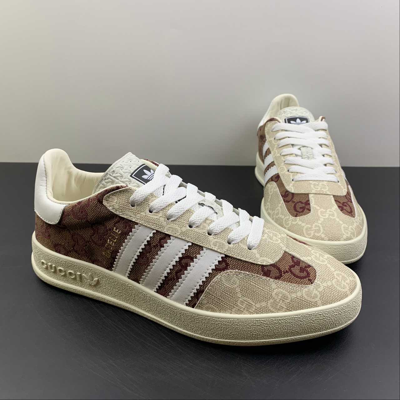 Adidas X Gucci Gazelle Bicolor beige - Imagen 4