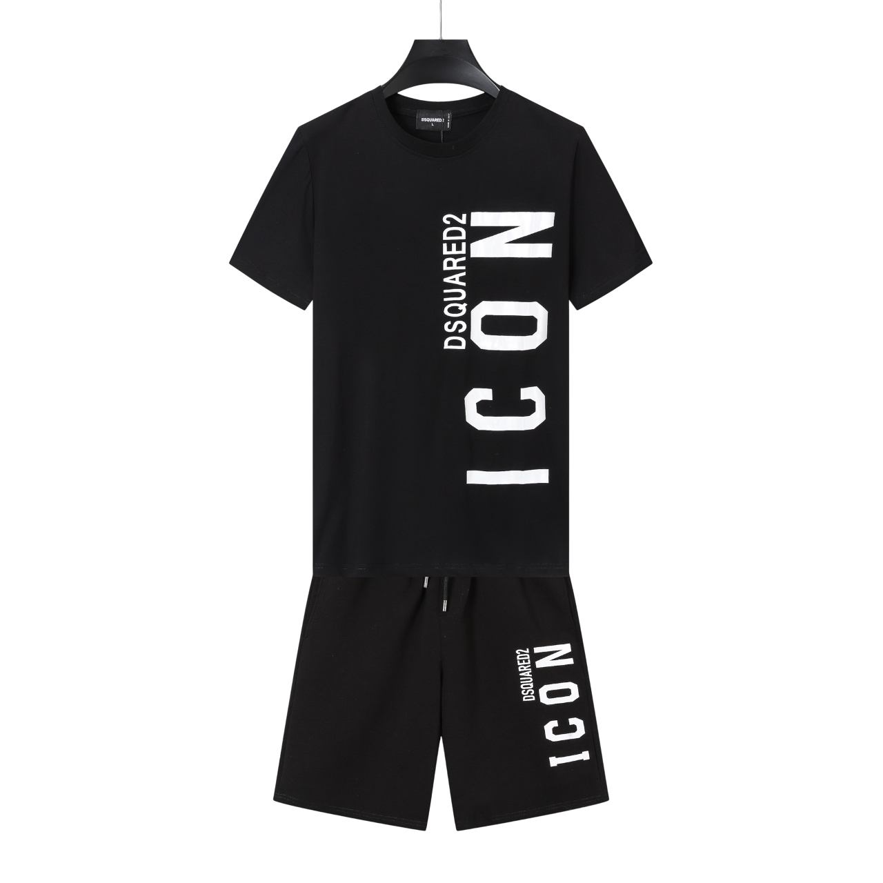 conjunto corto DSQ ICON negro y blanco
