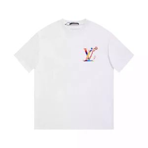 Camiseta Louis Vuitton blanca logo multicolor