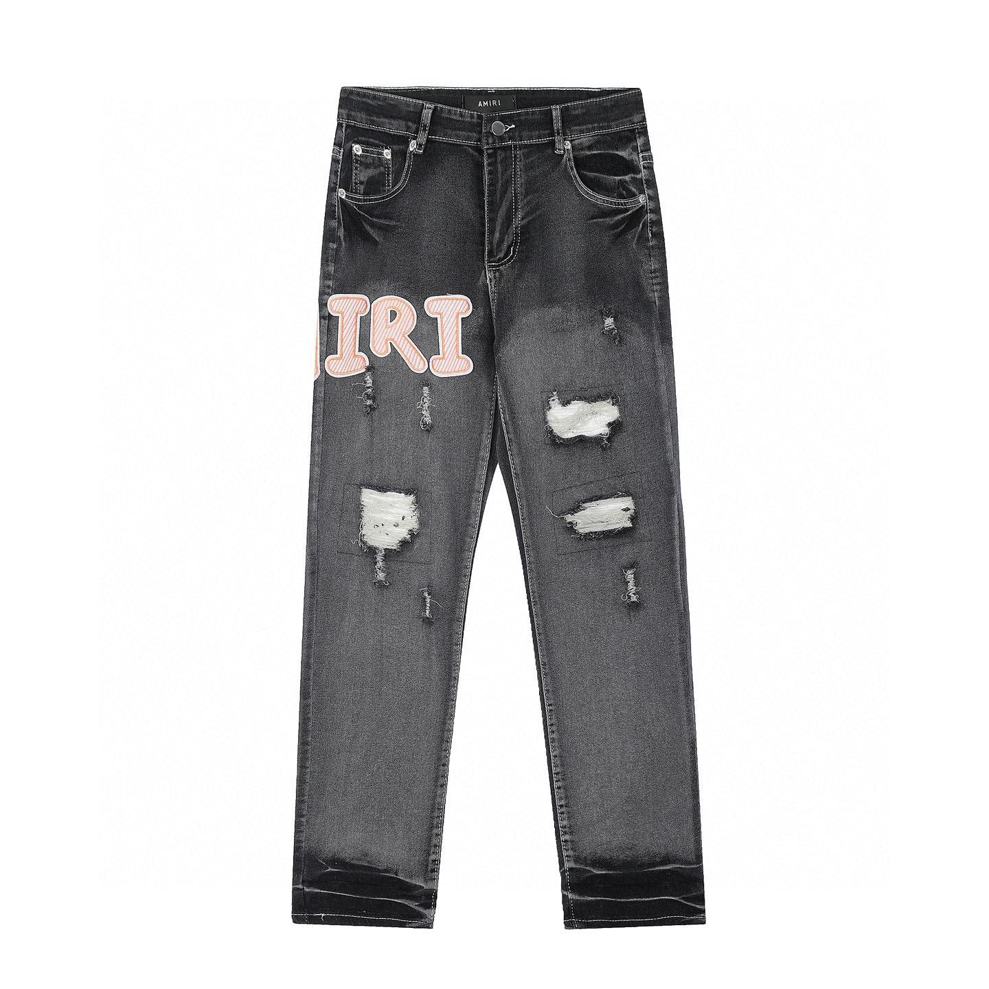 Pantalón vaquero Amiri letras rosa - Imagen 2