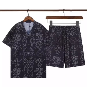 Conjunto Louis Vuitton negro con monograma