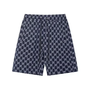 Pantalón corto Gucci azul marino "Small Monogram"
