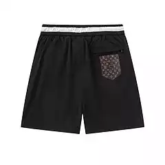 Pantalón corto Louis Vuitton negro Allover Logo - Imagen 2