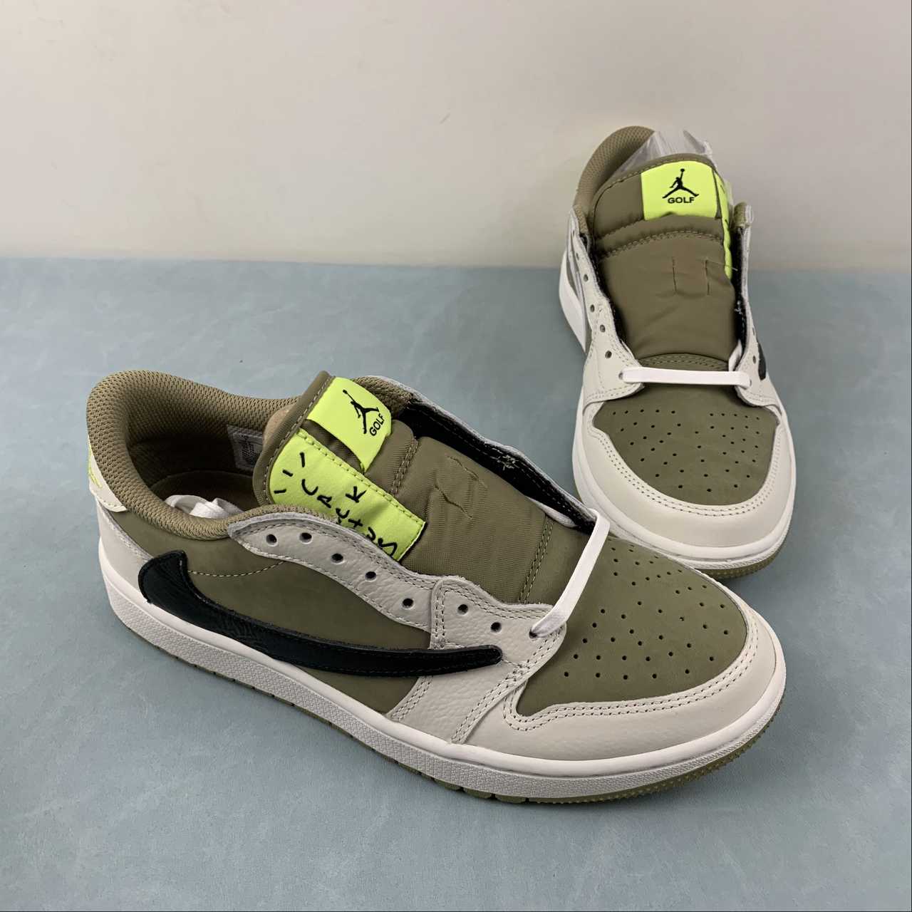 Air Jordan 1 Retro Low x Travis Scott / Medium Olive - Imagen 4