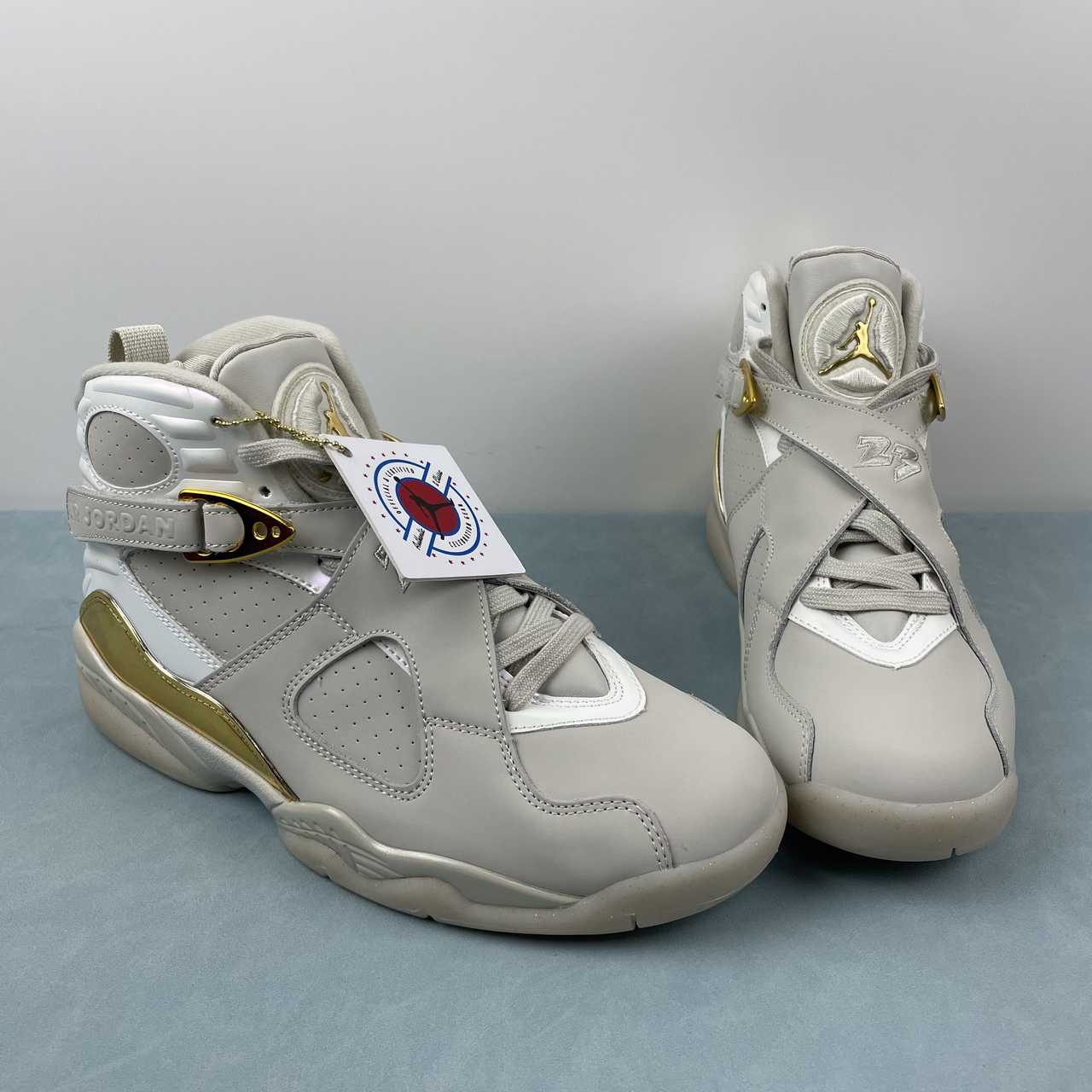 Nike Air Jordan 8 Retro Light Grey - Imagen 3