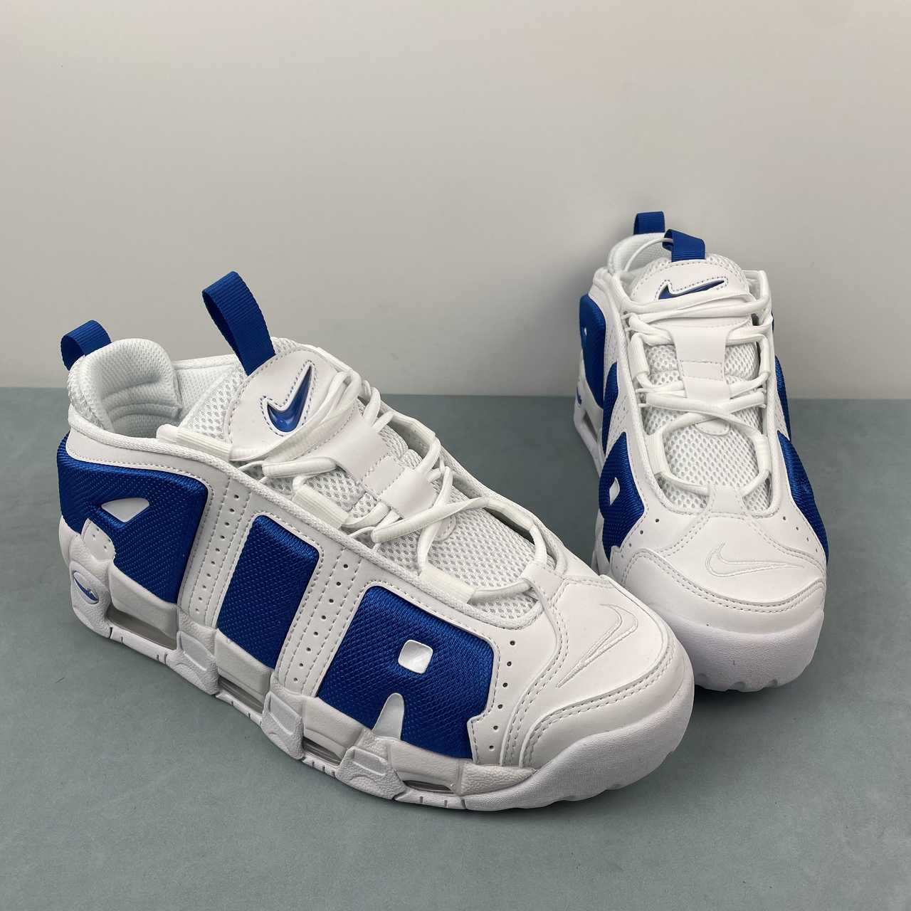 Nike Air More Uptempo Low White/Blue - Imagen 4