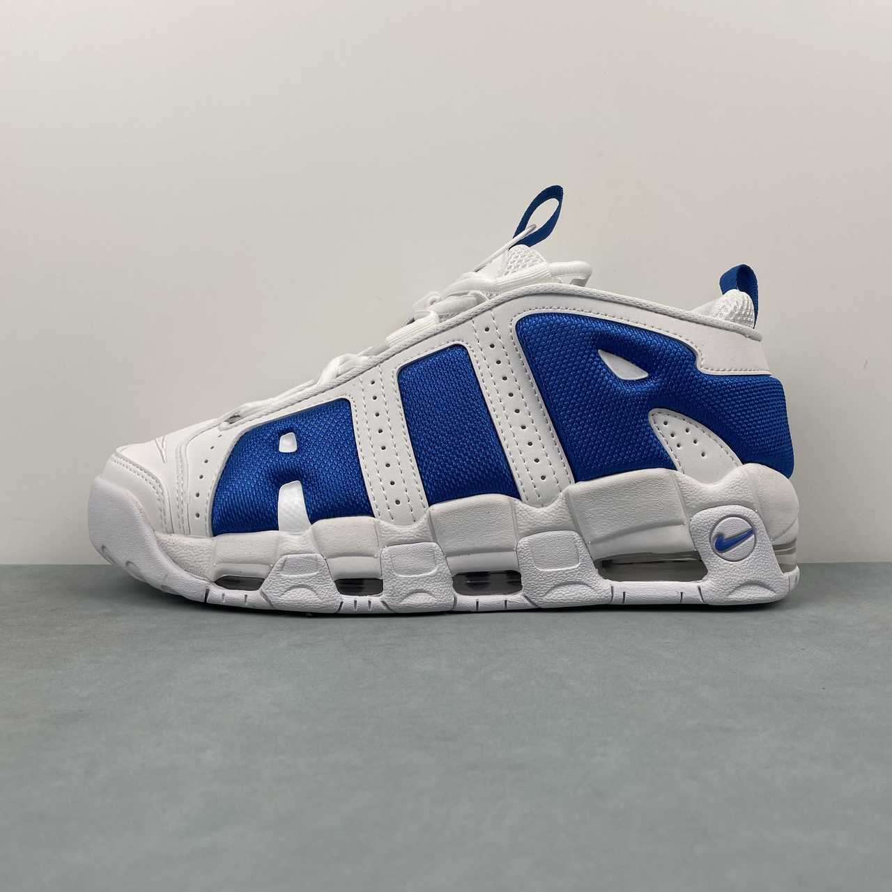 Nike Air More Uptempo Low White/Blue - Imagen 6