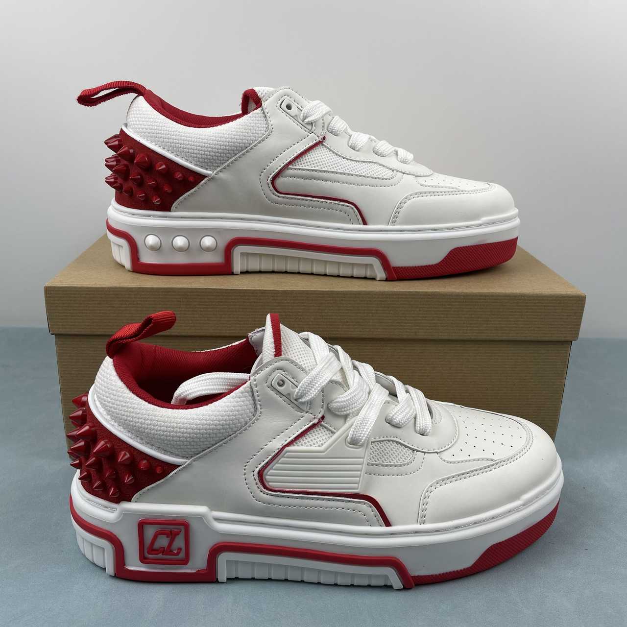 Christian Louboutin Astroloubi Flat White/Red