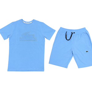 Conjunto corto Lacoste azul (ENVÍO 72HORAS)